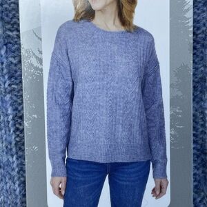 Legendary Outfitters Women's M Cozy Cable Knit Sweater Blue e0287